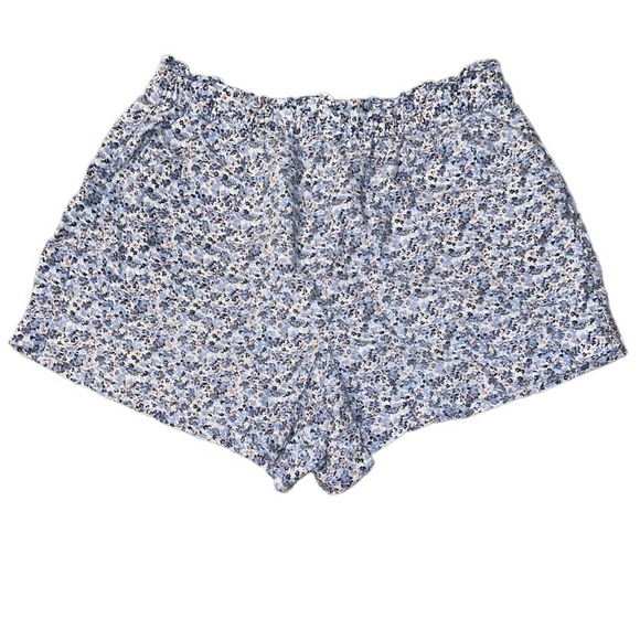 Abercrombie & Fitch Pants - Abercrombie & Fitch Blue, White, Pink & Tan Floral High Waist Shorts